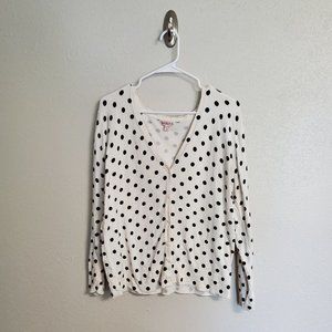 Merona Long Sleeve Polka Dot Cardigan